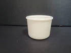 Vintage Small White Milk Glass Solid Acme Crock Mid Century Modern Heavy Kitchen