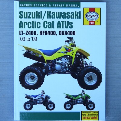 Suzuki LTZ 400 LTZ400 Kawasaki KXF KFX400 Arctic Cat DVX DVX400 REPAIR MANUAL