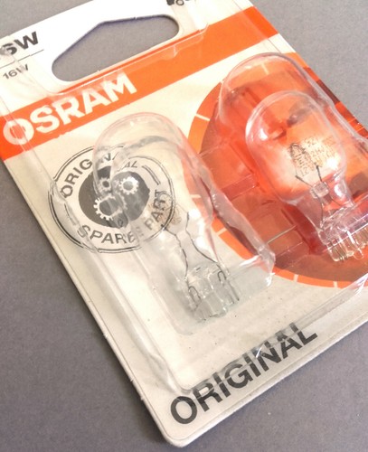 2x Osram Original W16W Keilabsatz Auto Glühbirnen 12V 16W W2.1x9.5d 921-02B 955 - Bild 2 von 4