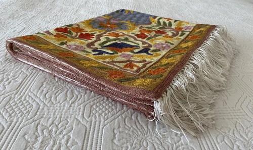 Kilim Embroidered Runner Rug Middle Eastern Turkish Rayon 150 cm x 85 cm - Bild 12 von 14