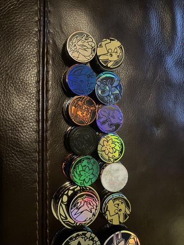 Lot of 10x Official Pokemon TCG Coins (No Duplicates)