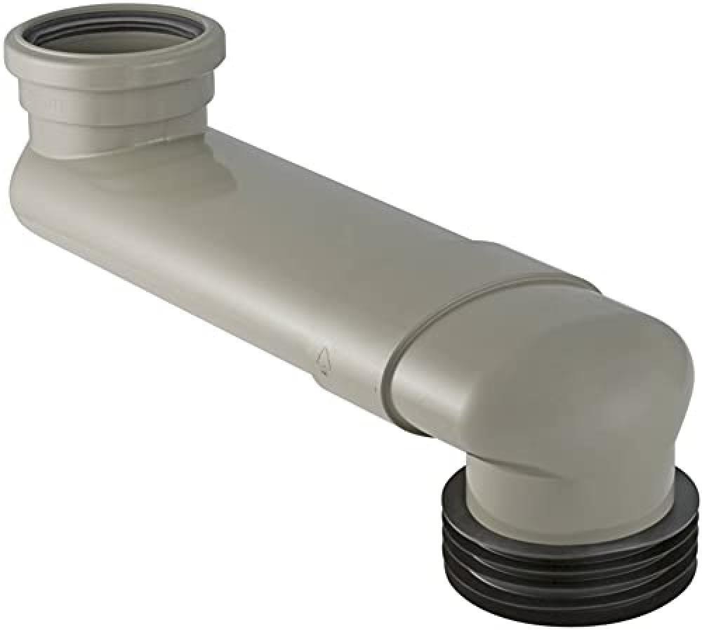(TG. Piccolo) Geberit 388350291, Raccordo a Gomito per Wc, in Pvc, Orizzontale -