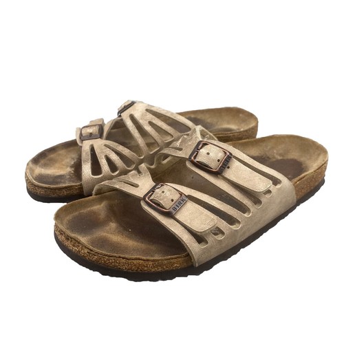 Birkenstock Granada Waxy Oiled Leather Soft Footbed Tabacco Brown Regular  Wide