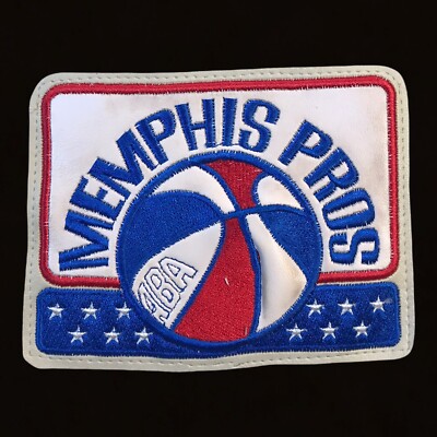 1971-72 MEMPHIS PROS ABA BASKETBALL HARDWOOD CLASSICS 4.75'' TEAM PATCH WHITE