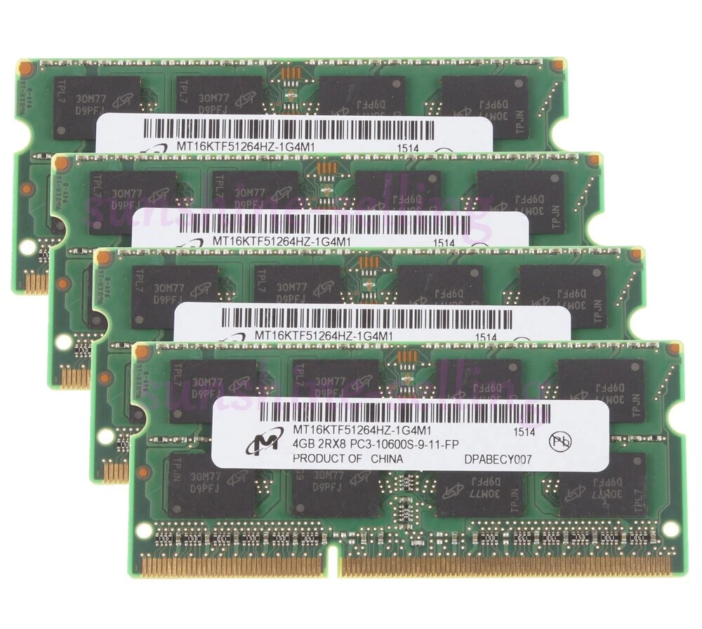 4 GB Capacity per Module DDR3 SDRAM Computer Memory (RAM) 4 Modules