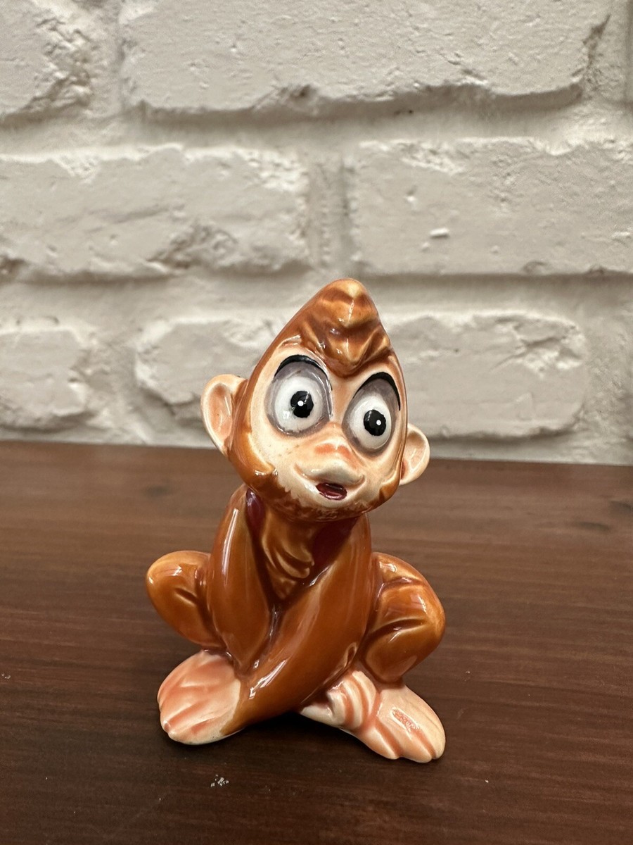 Disney Aladdin Abu Monkey Figurine Fez Hand Painted Ceramic Small