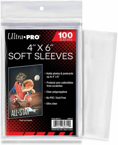 Ultra PRO 4 x 6 Soft Sleeves 100 200 300 400 500 1000 2500 5000 10000