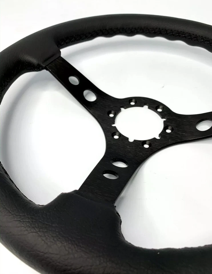 Black Steering Wheel w/ Horn Button & Adapter For 1966-1972 Ford Bronco - Image 4 of 4