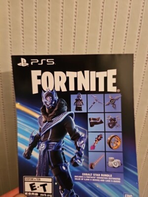 EXCLUSIVE Fortnite Cobalt Star Bundle   1000 V Bucks PS5 Code