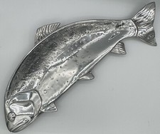 Vintage Wilton Armetale Fish Cooking & Serving Platter 22.5" Signed Bruce Fox