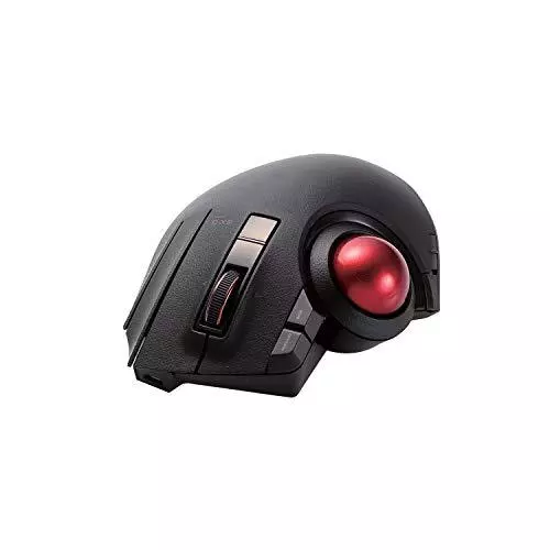 Elecom Trackball Mouse/Thumb/8Button/Wired/Wireless/Bluetooth/Black - Picture 1 of 1