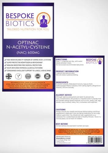 OPTINAC N-Acetyl-Cysteine NAC Trichotillomania Hair Pulling Treatment 120 Caps - 第 12/12 張圖片