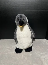 Fiesta Double Tone Penguin Plush Toy Frosted Black Soft Bean Bag Toy Lovey 12"