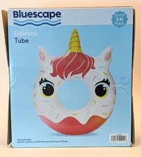 Bluescape White Unicorn Inflatable, Swim Tube, Pool Float, Ages 9 