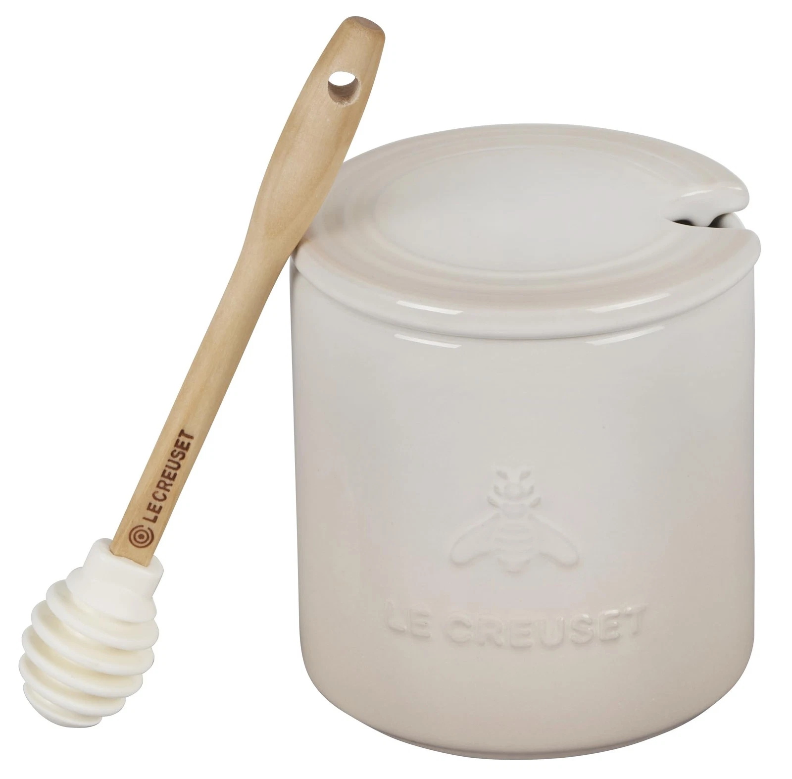 14 oz Stoneware Honey Pot with Silicone Dipper Durable Glaze Easy Clean