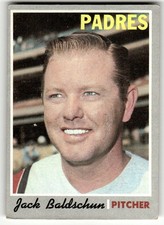 1970 Topps #284 Jack Baldschun San Diego Padres Baseball