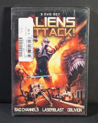 Aliens Attack! Bad Channels Laserblast Oblivion 3 DVD Set New Sealed (39)