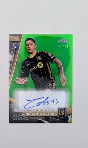 Cristian Olivera Rookie Auto Green /99 2024 Topps Chrome  MLS Soccer #CA-CO LAFC