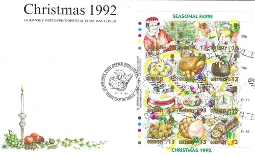 Guernsey Comm/FDC - Christmas 1992  - 1992 (GU211)