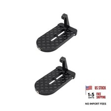 Car Door Step for Roof Access - Multi-Foldable - 2 Pack - Rounded Black