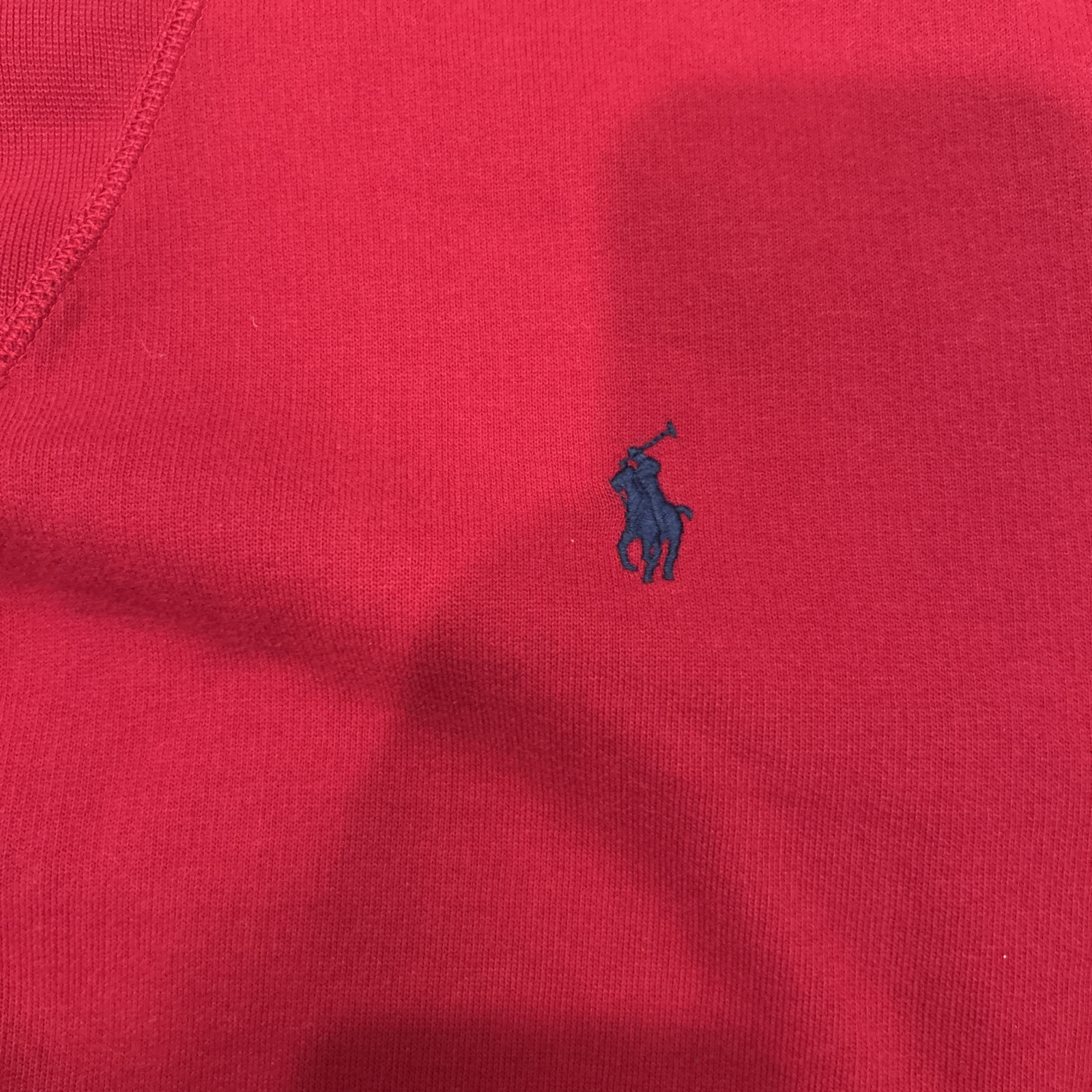 Polo Ralph Lauren Pullover Girocollo Felpa Uomo XL Rosso Maglione Pile Pony