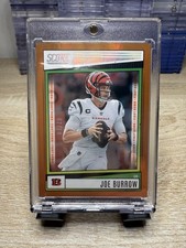 2022 Panini Score Joe Burrow #194 First Down Orange Color Match /10