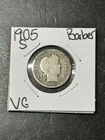 1905 S Barber Silver Dime Nice VG Very Good U.S. 10c Type Coin (Raw18802)