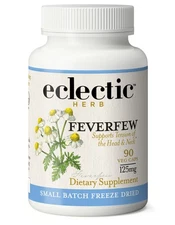Eclectic Herb Feverfew Freeze-Dried 125mg Organic 90 VegCap