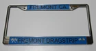 VTG Style Fremont Dragstrip Metal License Plate Frame Tag Race Holder Cover CA