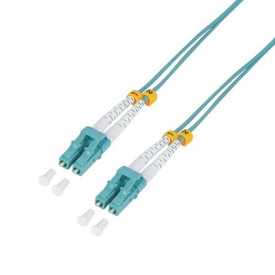 50m Glasfaserkabel LWL Duplex LC - LC Glasfaser Patchkabel 50/125µ OM3 türkis