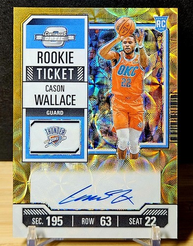 2023-24 Contenders Cason Wallace Rookie Ticket On Card Auto Gold Prizm /10 RC