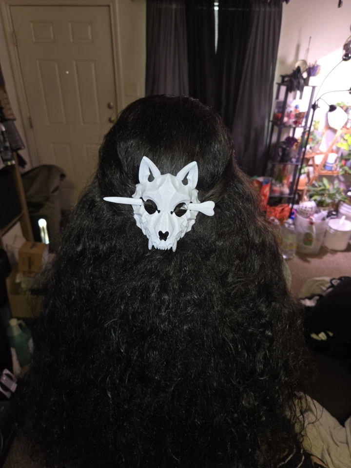 狼头骨发夹 3d 打印。 — 第 2/2 张图片