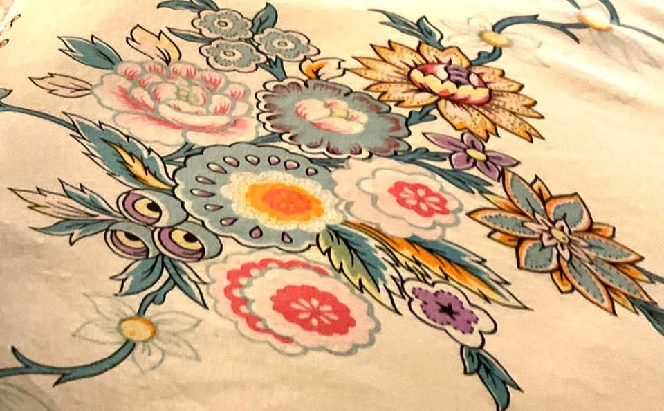 Bufanda vintage para mujer OSCAR DE LA RENTA estampado floral 100 % seda 36" x 36" Japón Foto 4 de 4