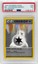 Yellow-bordered 1st Edition Base Set Double Colorless Energy 96/102 Pokémon card graded PSA 7 NEAR MINT in case.