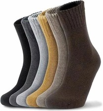 6 Pairs Men's Winter Merino Lambs Wool Heavy Duty Thermal Boots Socks Size 10-13