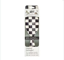 NIB MACKENZIE CHILDS X WETBRUSH COURTLY CHECK Ladies Hairbrush Detangling