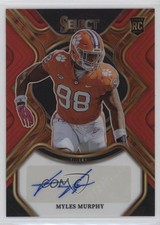 2023 Panini Select Draft Picks Rookie Signatures Red Prizm Myles Murphy Auto 0c6