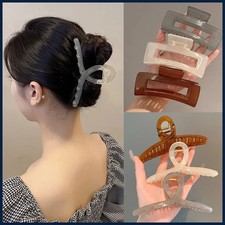 Plastic Transparent Large Size Hair Claw Fashion Ladies Hair Clips Women Hair