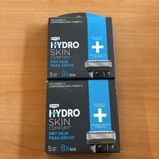 2  SCHICK Hydro Skin Comfort Dry Skin 5 Blade Cartridges 8 Each 16 Total