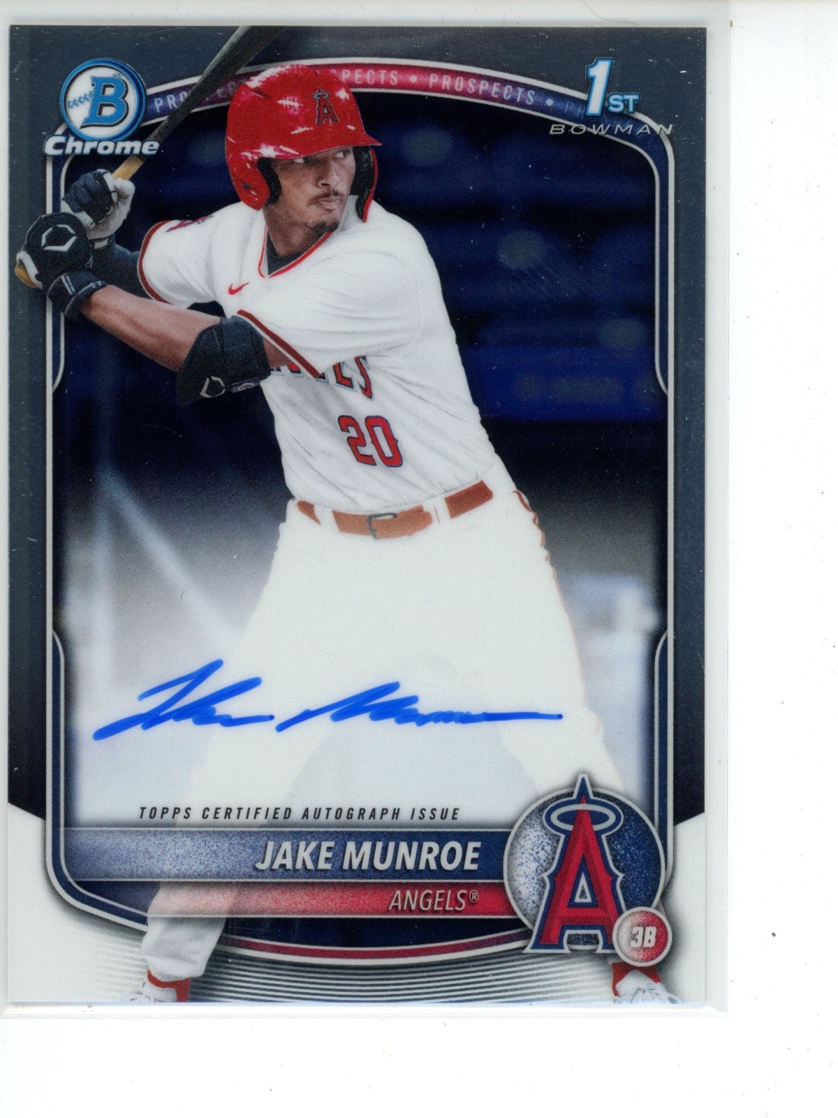2025 Bowman Draft Chrome 1st Base Auto Jake Munroe Angles #CPA-JMU