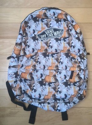 VANS Off the Wall Cat Backpack ASPCA All Over Cat Print Animal Lover  Kitty Cat 