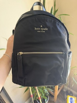 Kate Spade Chelsea Nylon Medium Designer Classic Everyday Backpack. Pre-Owned.