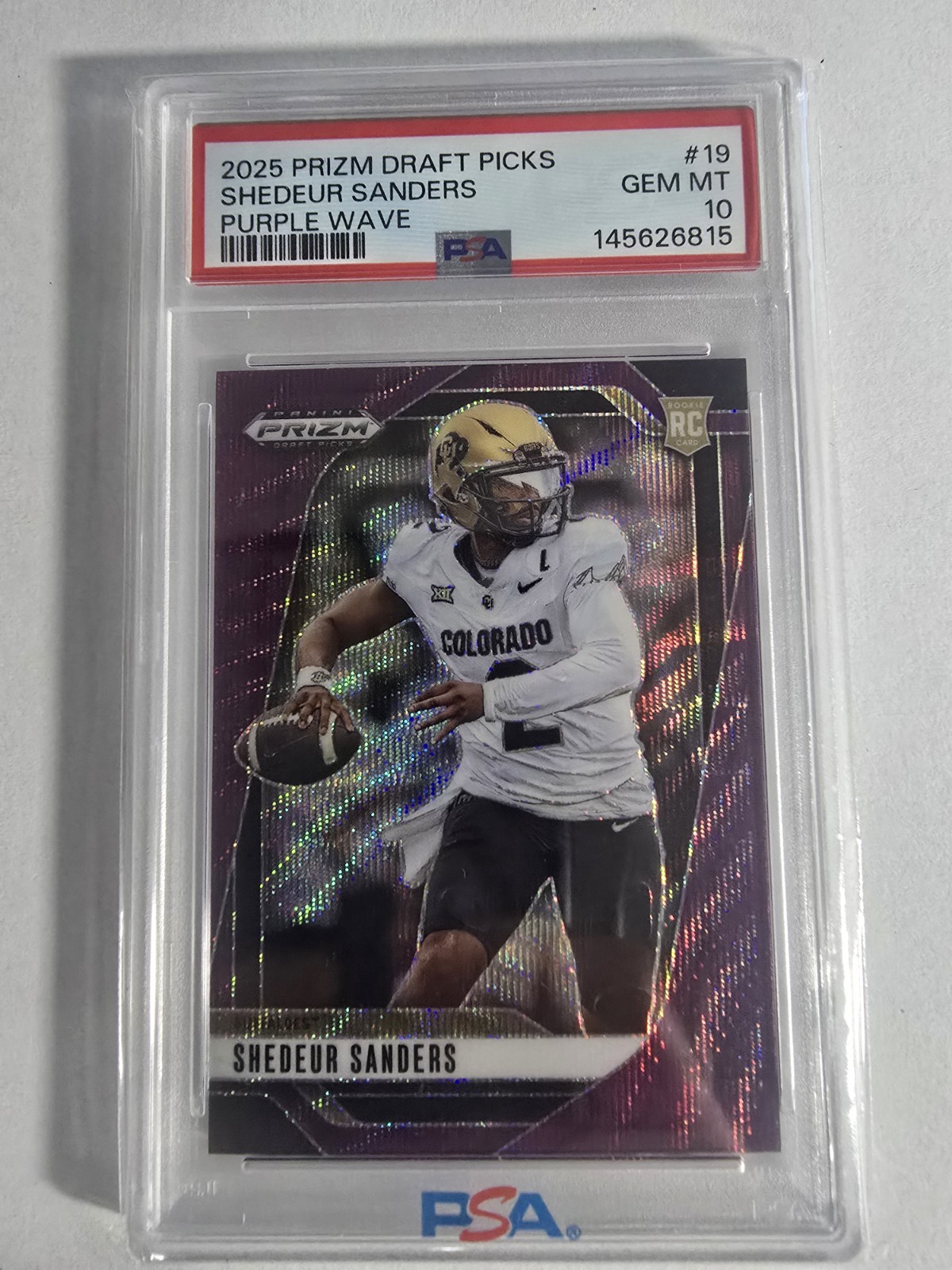 Shedeur Sanders Panini Prizm Draft Picks #19 Purple Wave
