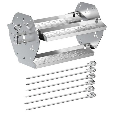 Skyflame Rotisserie Trays with Shish-Kebab Skewer Set, 2 in 1 Stainless Steel...