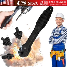 2 in 1 Drill Chuck Ratchet Two-head Spanner Key Drill Chuck Ratchet Wrench Tool