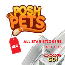   Monopoly Stickers NEW Album   ALL Set 1  - 6  SUPER FAST