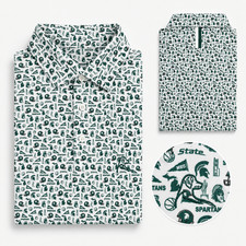 Rhoback The Michigan State Gameday Men Performance Polo Spartans Top