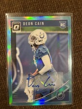 2018 Donruss Optic Rookies Blue Prizm Auto /75 Deon Cain #127 Auto