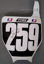 James STEWART #259 Signed AMA Supercross Front Number Plate - JSA COA - SX