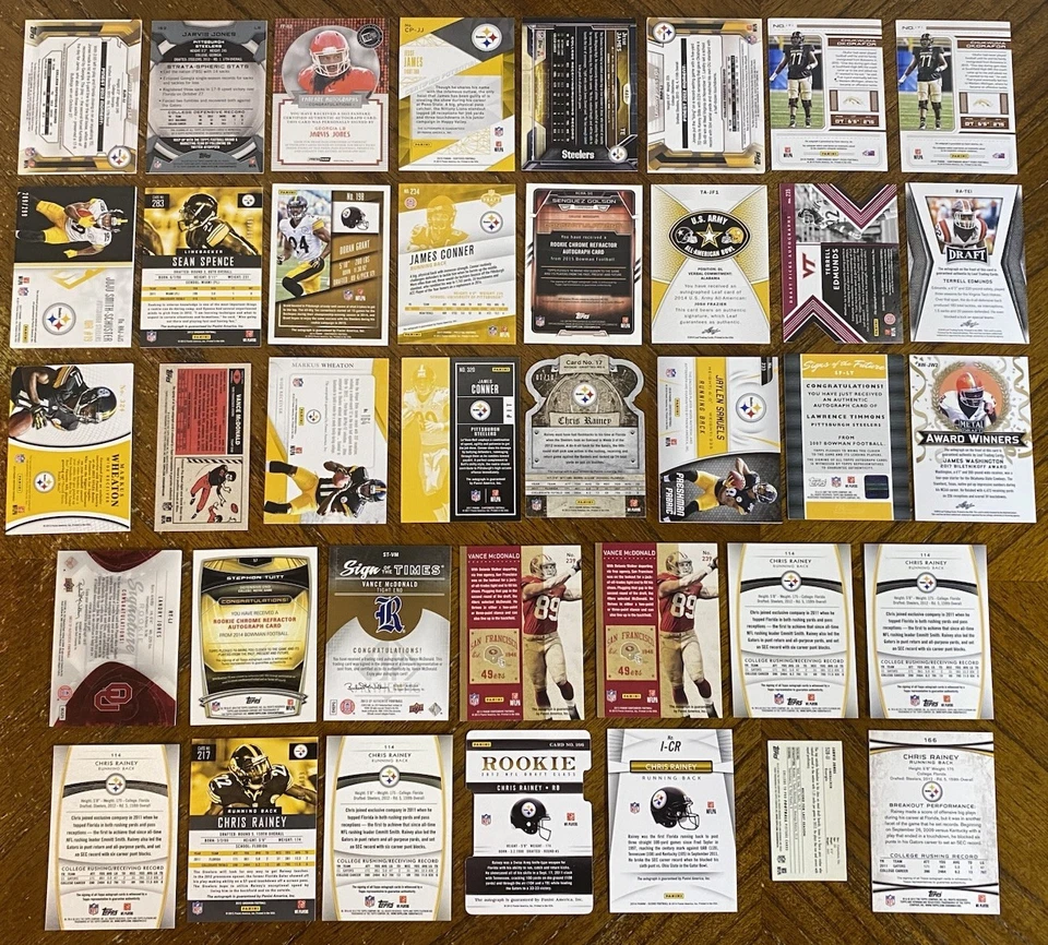 2000s PITTSBURGH STEELERS AUTO AUTOGRAPH SP RC #d PATCH CARD LOT OF 38 READ DESC - Image 2 of 4